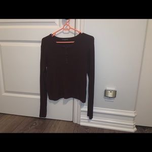 Maroon long sleeve brandy top